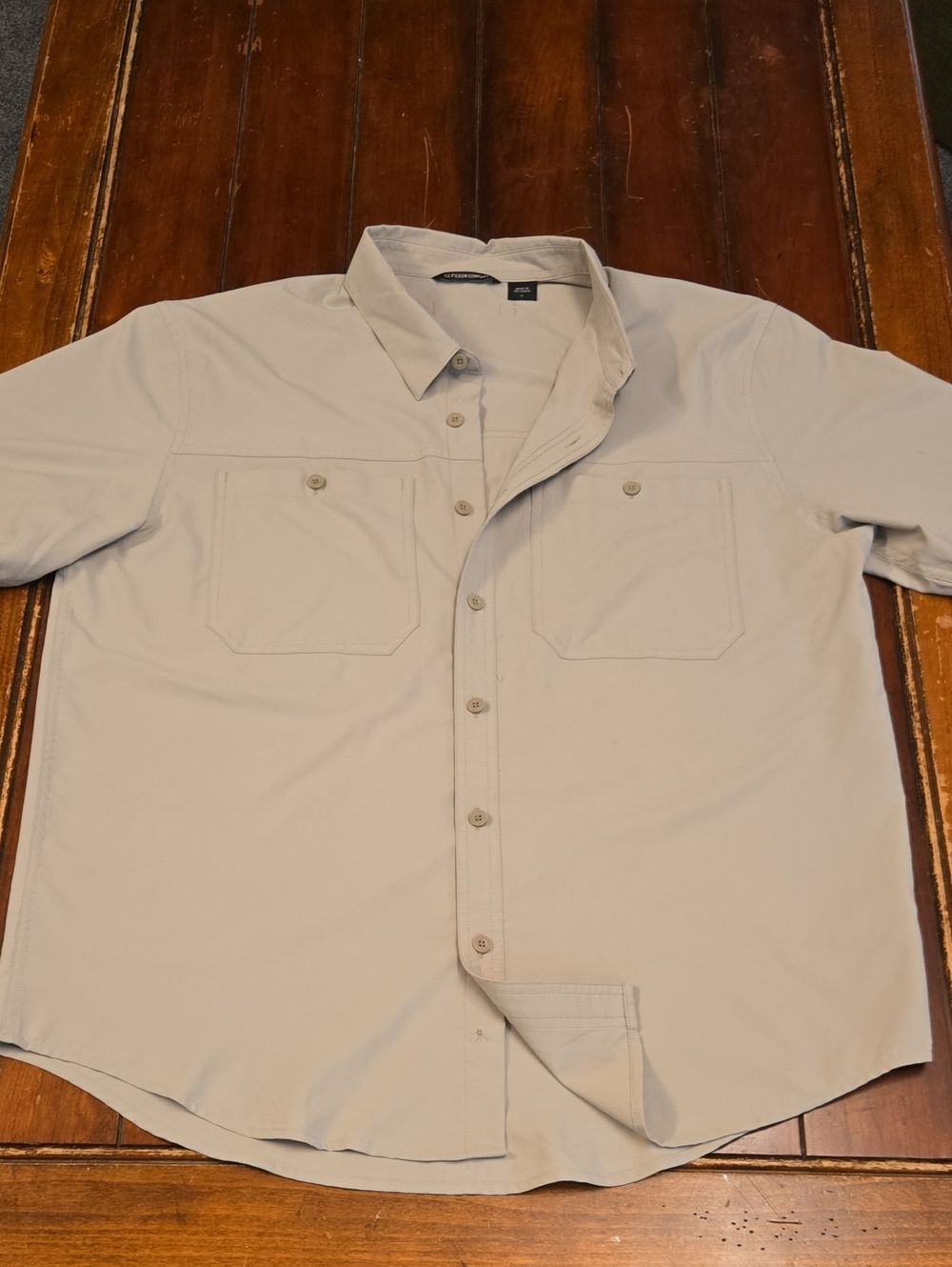 Filson Lightweight Tan Casual Button-Down Shirt